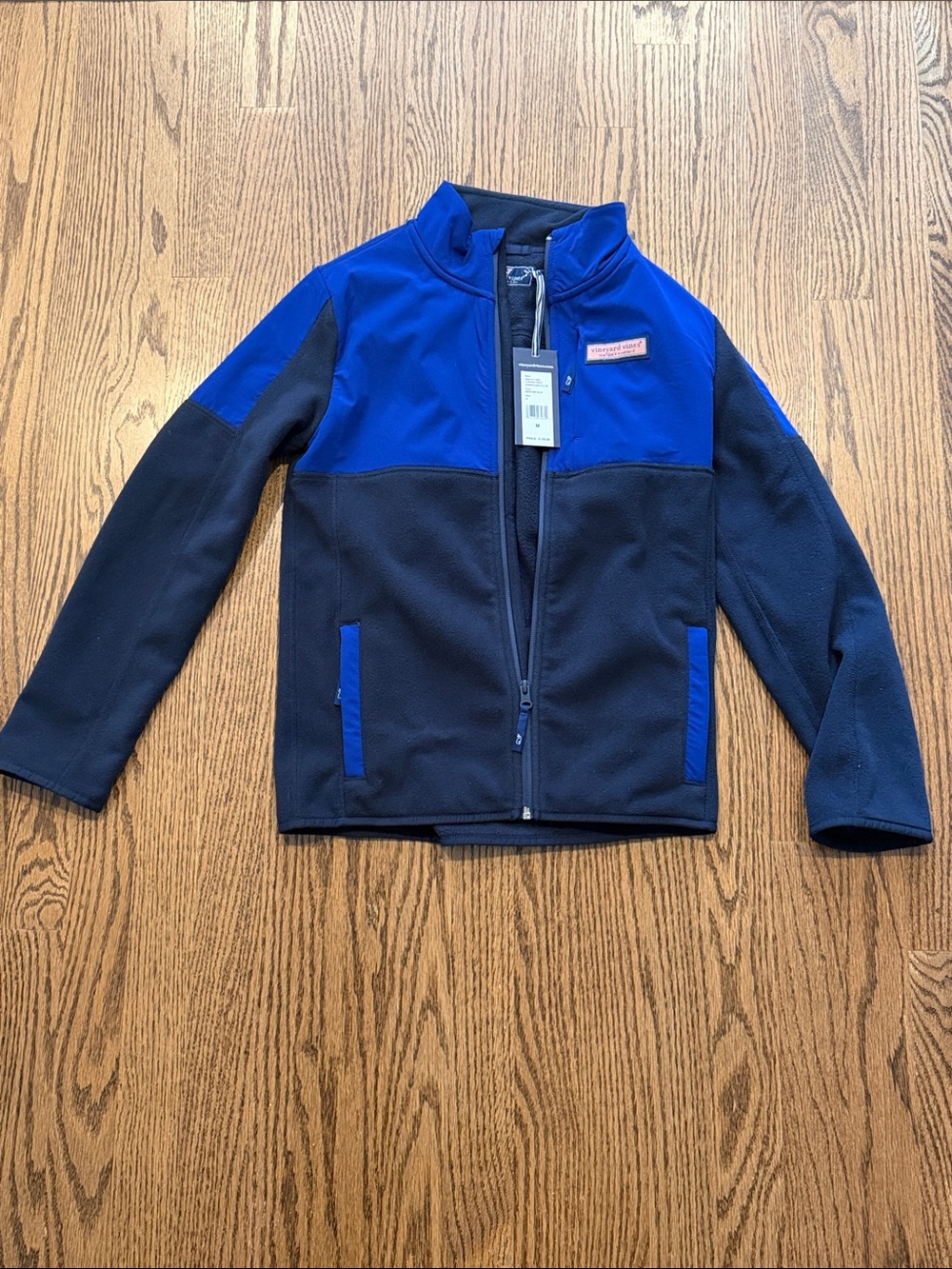 Youth Two-Tone Blue Zip-Up Fleece Jacket